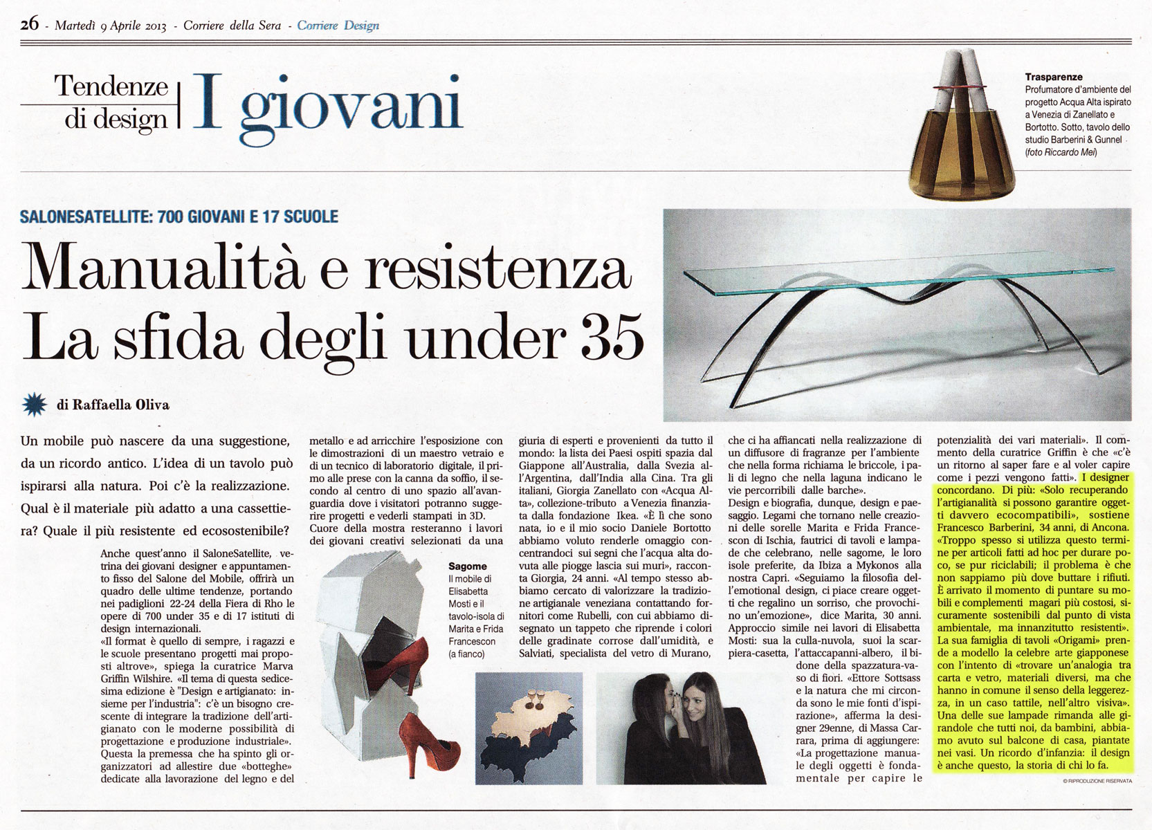 CORRIERE DELLA SERA 04-2013